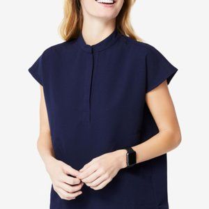 Figs Rafaela Oversize Scrub Top-Navy
